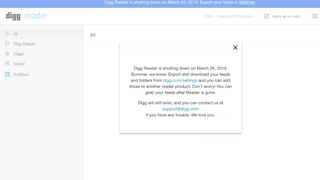 Digg’s Google Reader Replacement is Going the Way of Google Reader
